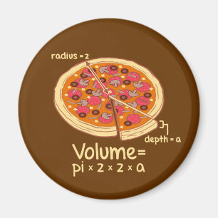 Íman Pizza Volume Fórmula Matemática = Pi*z*z*a