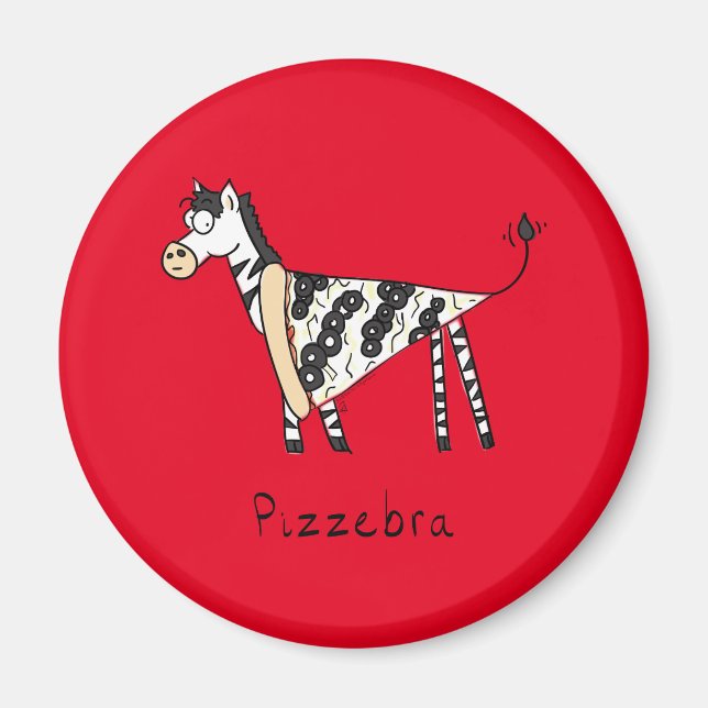 Íman Pizzebra Pizza Zebra Magnet (Frente)