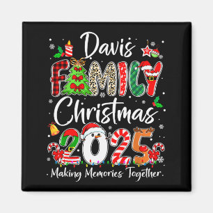 Íman Pjs de Natal Combinando Davis Família 2025 Xmas Sq