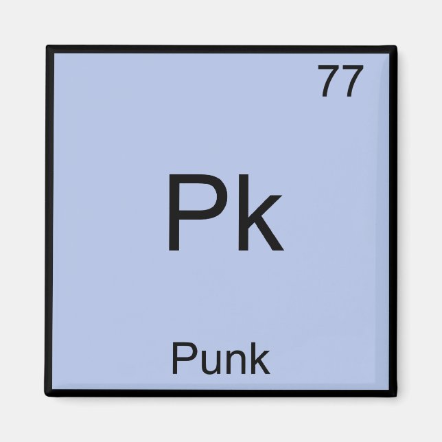 Íman Pk - Símbolo de Elemento Químico Engraçado Punk T- (Frente)