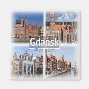 Íman PL0021 Europa, Polônia, geladeira de Gdansk