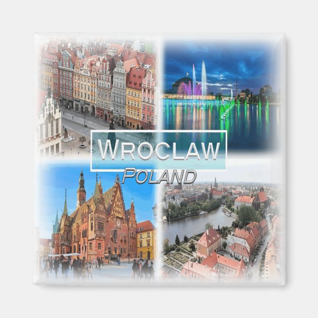 Íman PL0029 Europa, Polônia, Wroclaw, Frigorha (Frente)