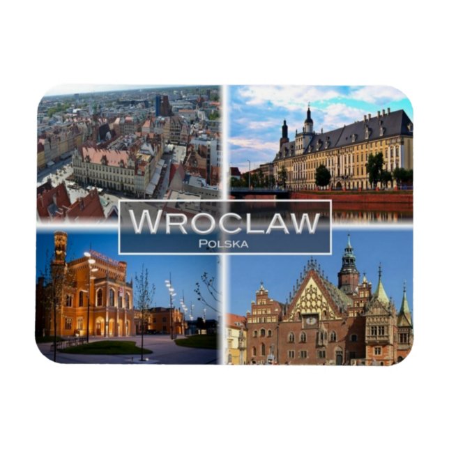 Íman PL Polônia Polska - Wroclaw - (Horizontal)