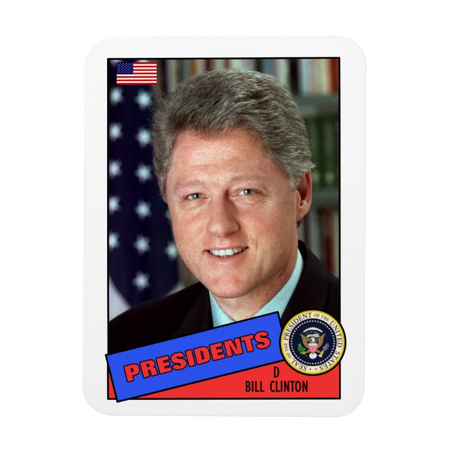 Íman Placa Baseball Bill Clinton (Vertical)