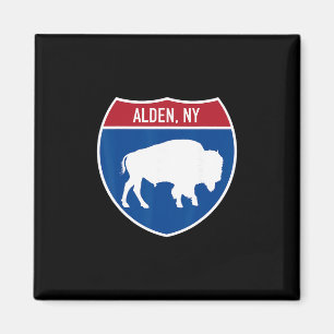 Íman Placa da rodovia interestadual Alden Nova York Buf