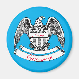 Íman Placa de Águia Patriótica VintageThunder_Cove