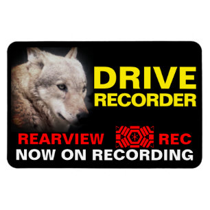 Íman Placa de aviso do GRAVADOR da UNIDADE (WOLF)