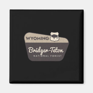 Íman Placa de Boas-Vindas da Floresta Nacional Bridger-