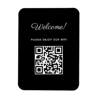 Íman Placa de Boas-Vindas WIFI com Código QR 