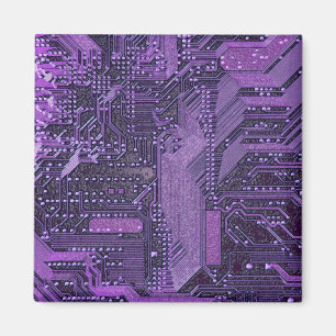 Íman Placa de Circuito Cibernético Roxo Tecnologia Elet