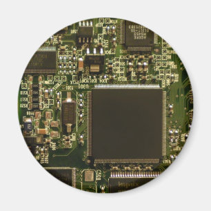 Íman Placa de Circuito Verde Macro   Foto de PCB