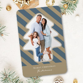 Íman Placa de Feriado de Fotos em Forma de Pinheiros Wh