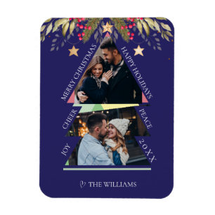 Íman Placa de Férias de Árvore de Fotografias Múltiplas