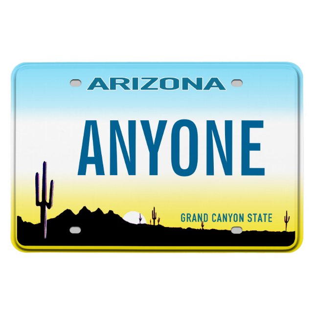 Íman Placa de Licença de arizona (personalizada) (Horizontal)