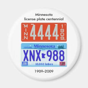 Íman Placa de licença de Minnesota centenário
