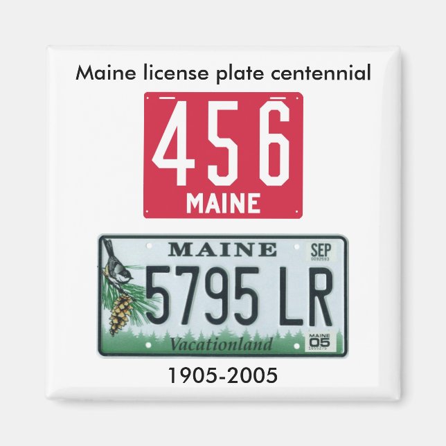 Íman Placa de Maine centenário (Frente)