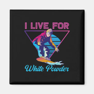 Íman Placa de neve dos anos 90 e 80 que vivo para pó br