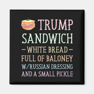 Íman Placa de sanduíche anti trump engraçada Placa de s