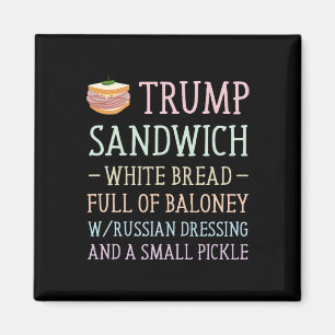 Íman Placa de Sanduíche Trump Engraçada