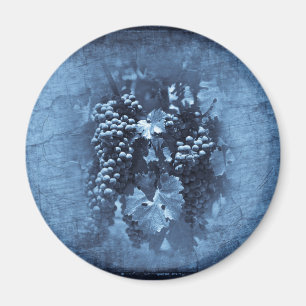 Íman Placa de Uvas Azuis Vintage