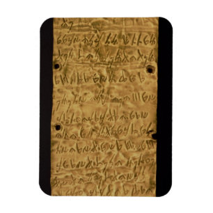 Íman Placa Dourado com inscrição do Phoenician, do