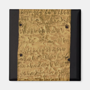 Íman Placa Dourado com inscrição do Phoenician, do