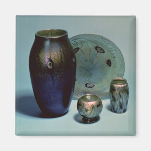 Íman Placa e vasos favrile de Tiffany