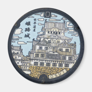 Íman Placa esgotos Castelo Himeji Japão