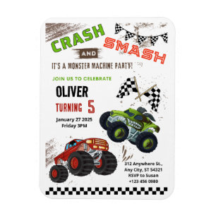 Íman Placa flexível do Aniversário de criança de caminh