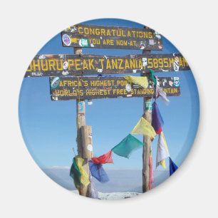 Íman Placa indicativa no cume do Kilimanjaro Quênia