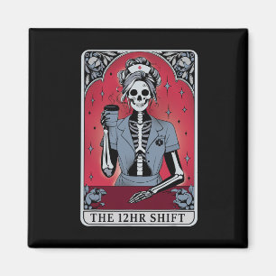 Íman Placa Tarot De Esqueleto De Halloween O Turno De 1