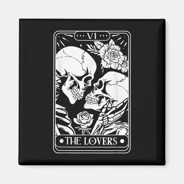 Íman Placa Tarot O Hallow Do Gótico De Esqueleto De Vin (Frente)