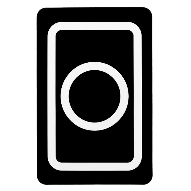 Íman Placa Zener | Círculo oco (Vertical)