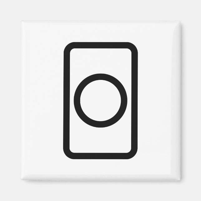 Íman Placa Zener | Círculo oco (Frente)