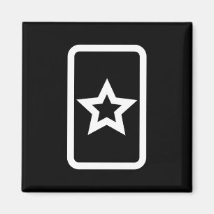 Íman Placa Zener   Estrela oca 5 Pontilhada