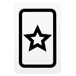 Íman Placa Zener Estrela oca 5 Pontilhada