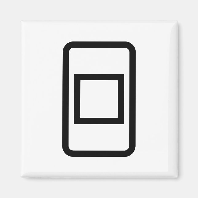 Íman Placa Zener | Quadrado oco (Frente)