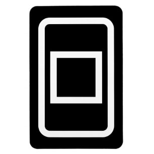 Íman Placa Zener   Quadrado oco