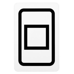 Íman Placa Zener Quadrado oco