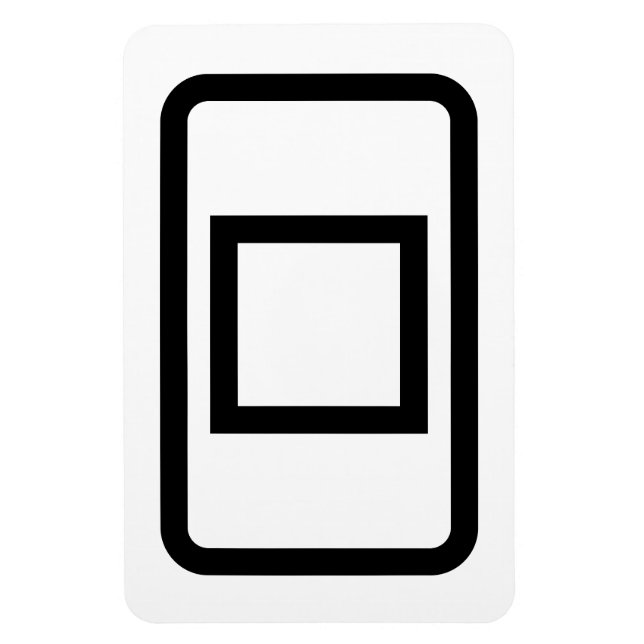 Íman Placa Zener | Quadrado oco (Vertical)