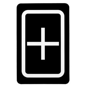 Íman Placa Zener Sinal de adição