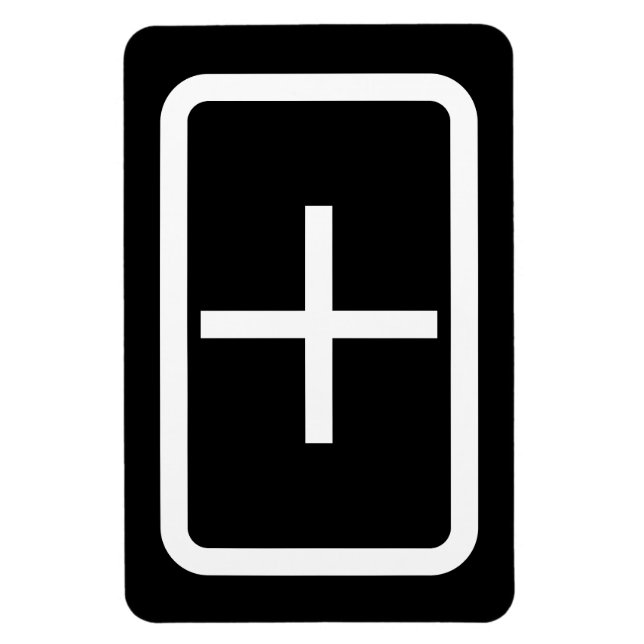 Íman Placa Zener | Sinal de adição (Vertical)