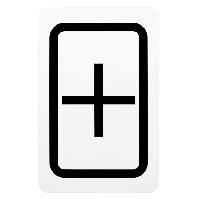 Íman Placa Zener | Sinal de adição (Vertical)