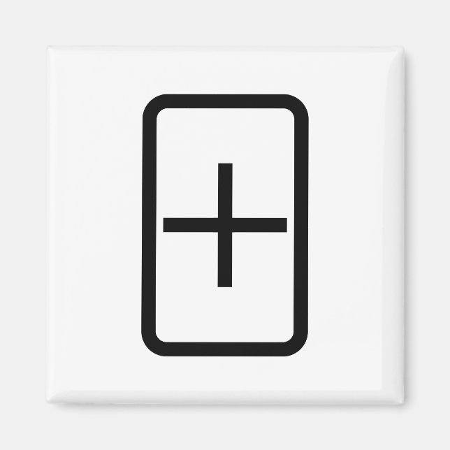 Íman Placa Zener | Sinal de adição (Frente)