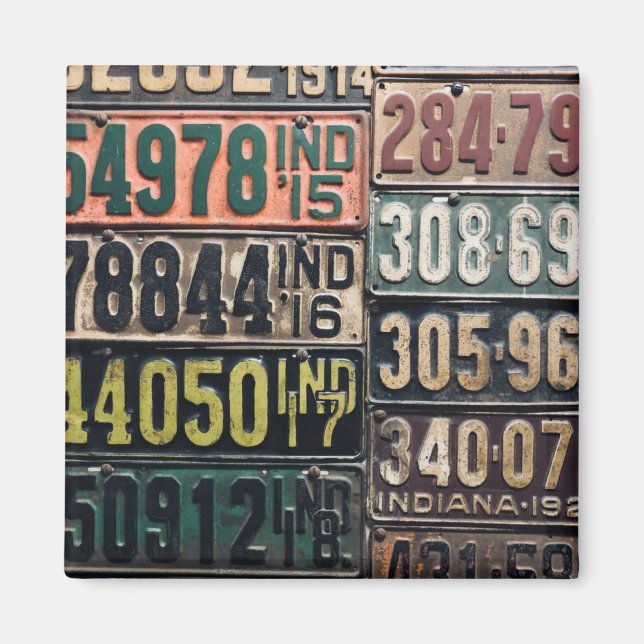 Íman Placas de Licença Vintage (Frente)