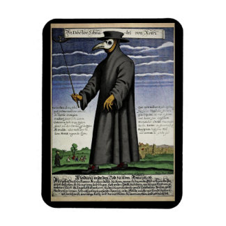 Íman Plague Doctor - Color Copper Engraving 1656 -