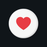 Íman Plain Modern White Red Love Heart Graphic<br><div class="desc">Plain Minimalist Modern Designs. They're all simple,  attractive,  unique.</div>