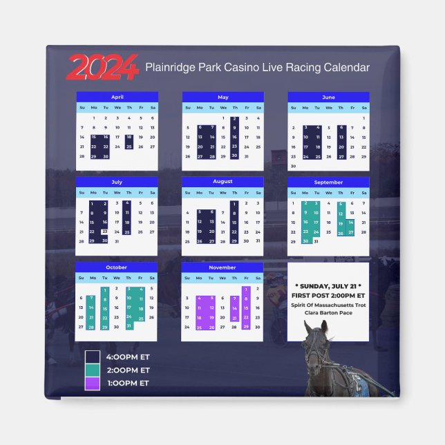 Íman Plainridge Park Race Season Magnet (Frente)