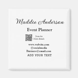 Íman planejador de eventos adicionar nome Q R detalhes 