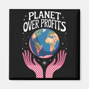 Íman Planeta Acima dos Lucros Terra Mudanças Climáticas